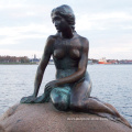 Hot Sale Outdoor Life Size Antique bronze nude mermaid sculpture